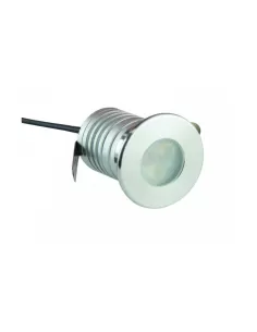 Encastré led 6x3w blanc chaud 24v dc ip68 anneau inox avec cassaf